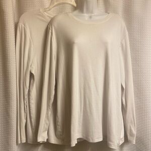 Lane Bryant white long sleeve Tshirts 18/20 not perfect
